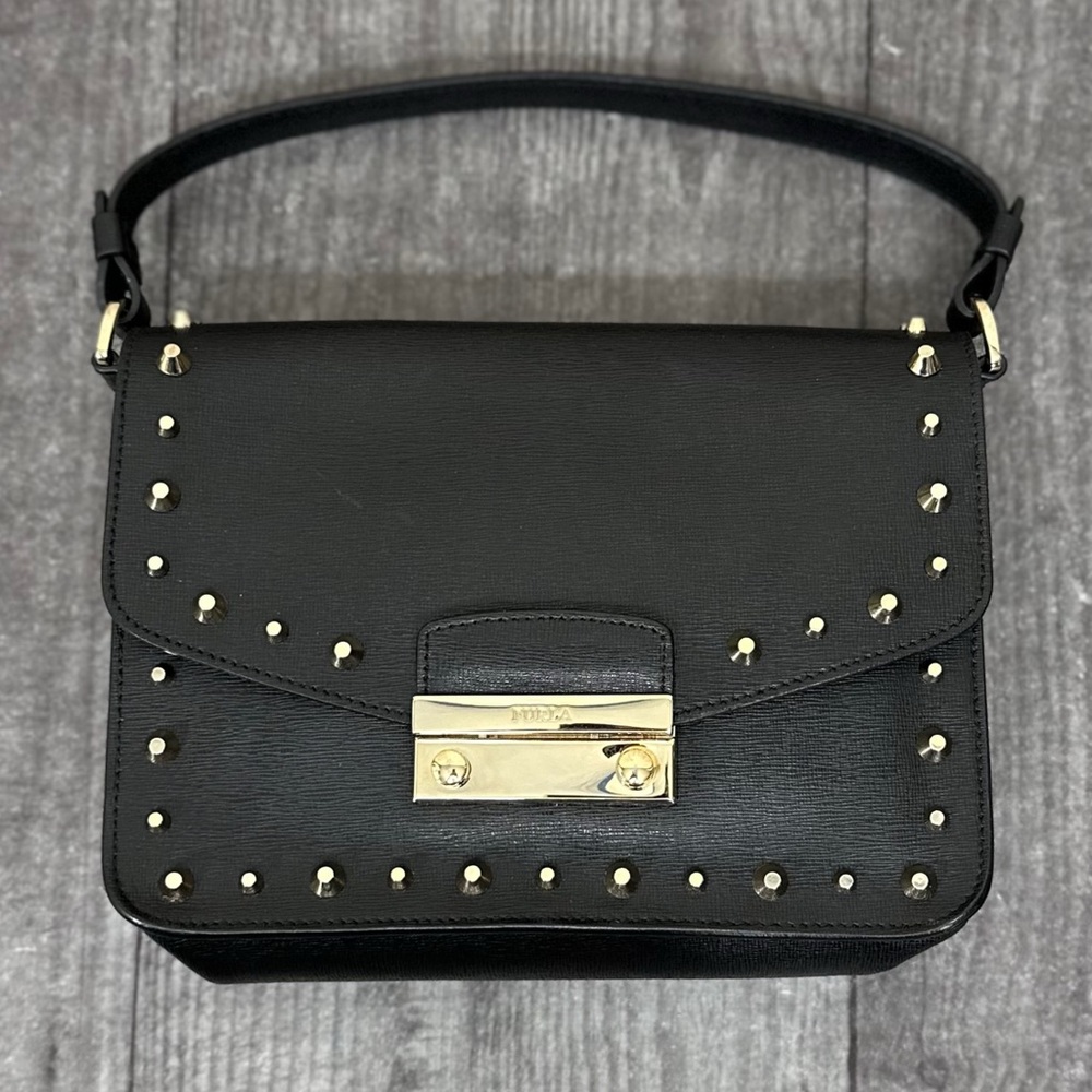 Furla Medium Julia Studded Saffiano Leather Bag